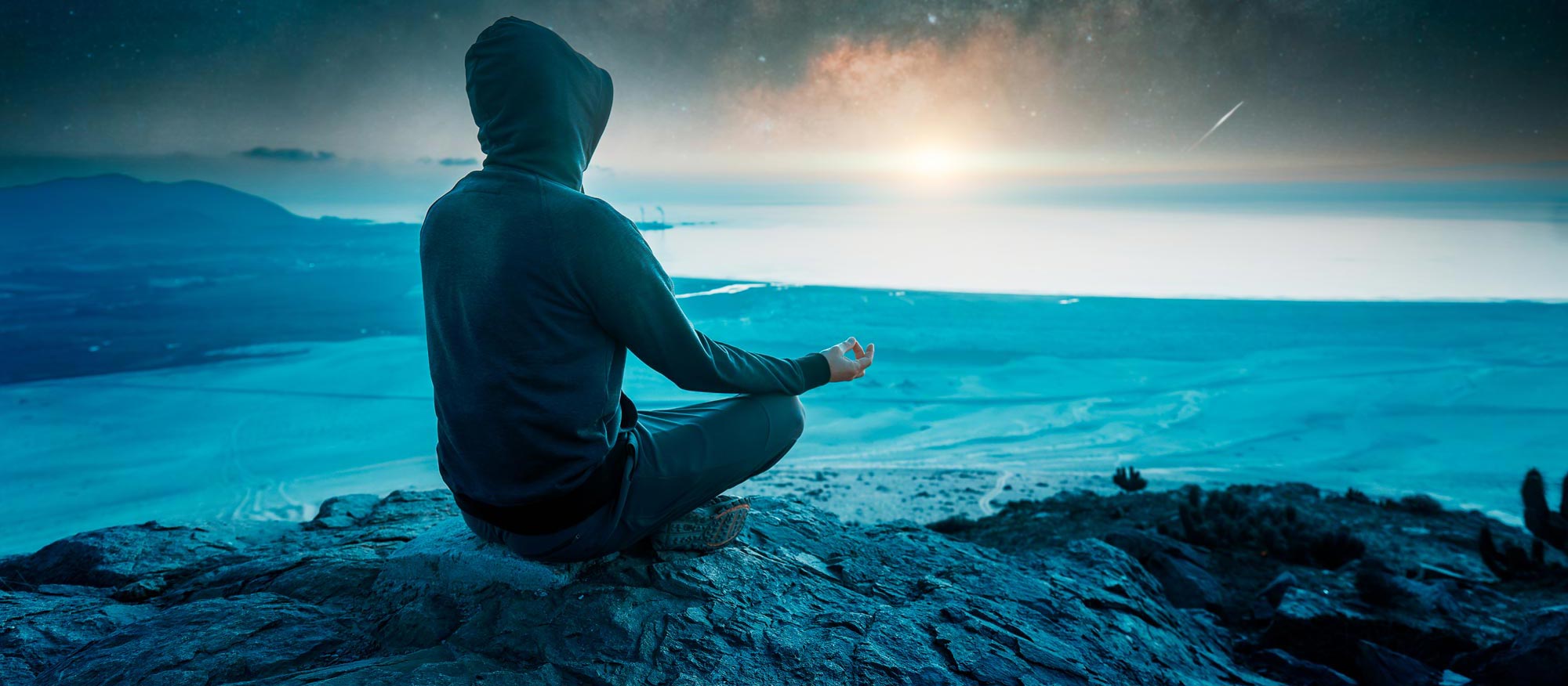 A moment of stillness in meditation
