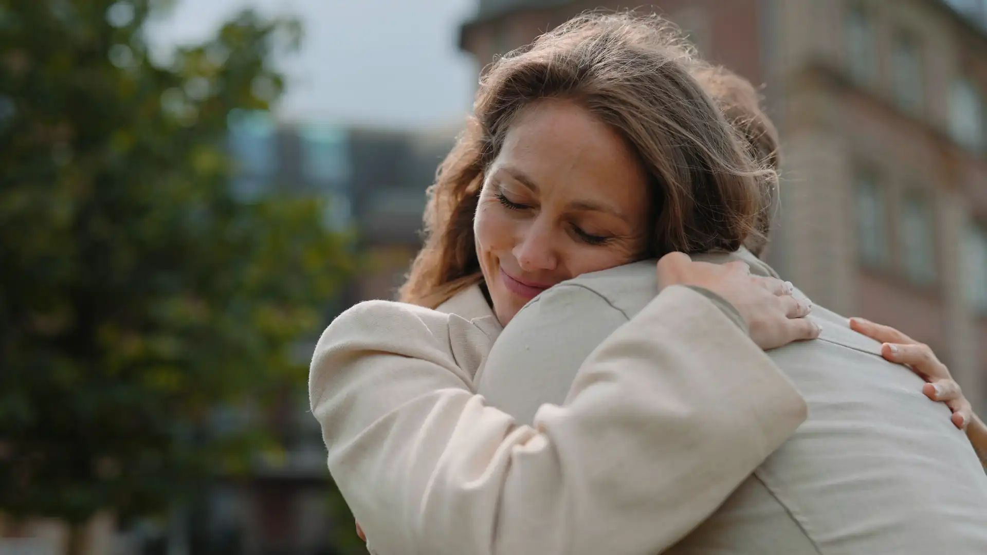 A hug - chemicals turning touch into warmth