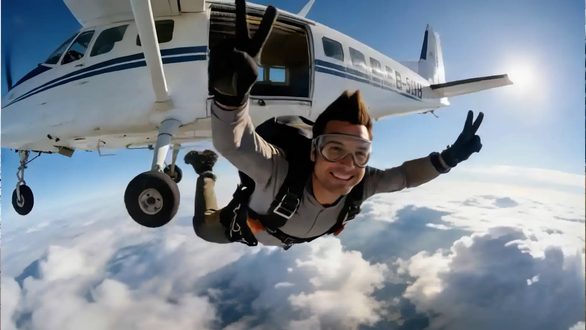 Skydiving - survival mode on purpose