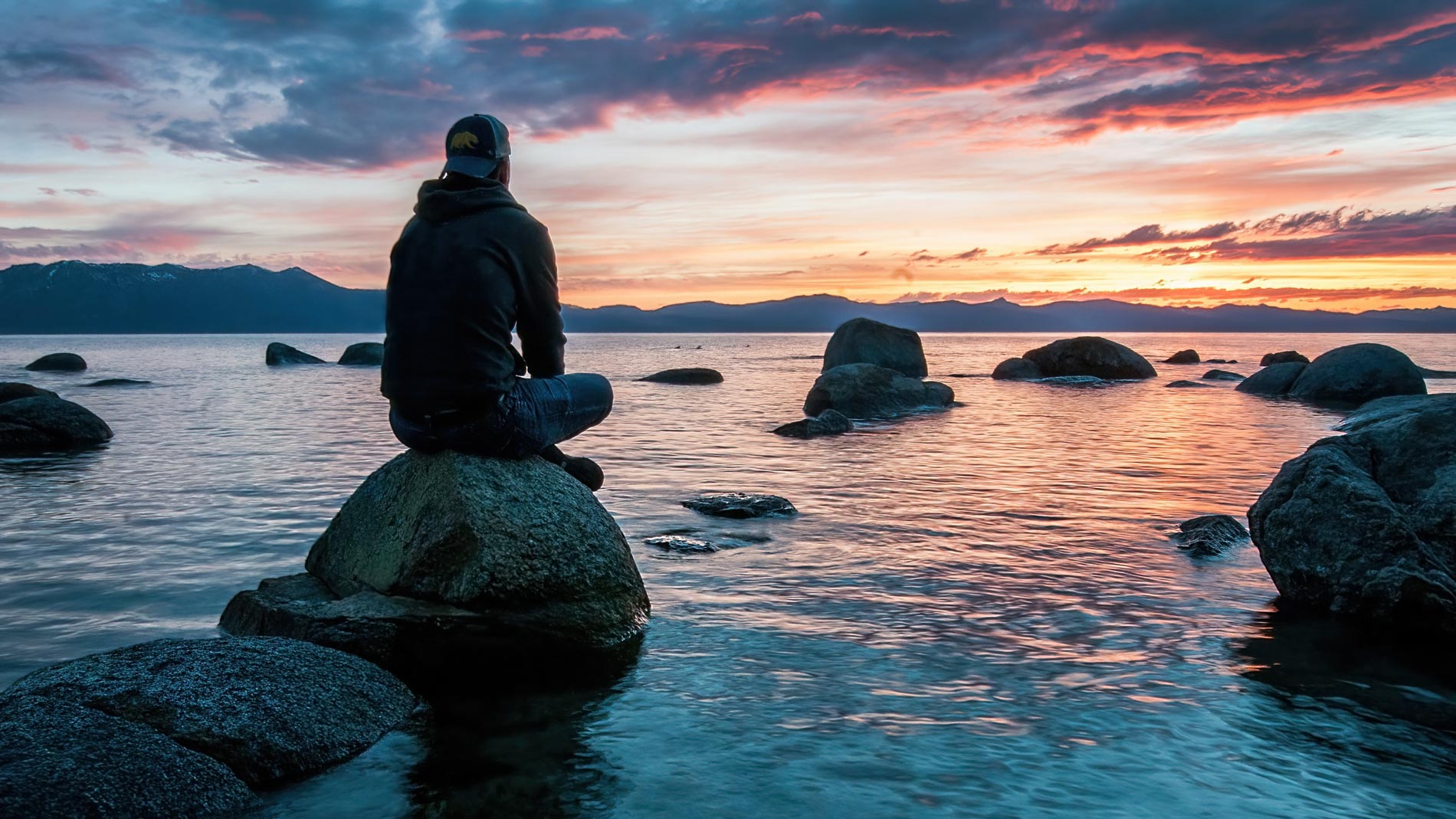 A moment of stillness at sunset